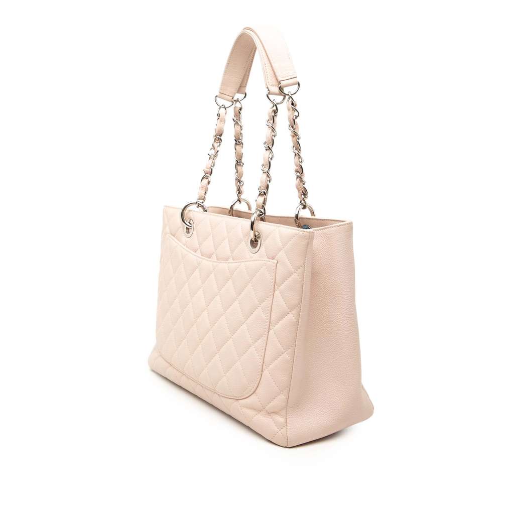 Chanel Caviar Grand Shopping Tote Pink Leather Very good condition - Back View