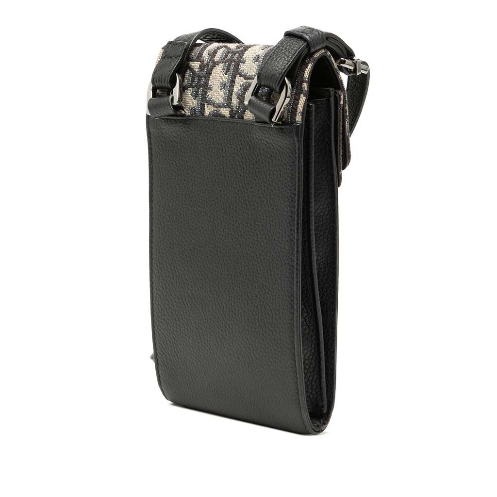 Dior Oblique Canvas Phone Holder Crossbody Blue Canvas Very good condition - Back View