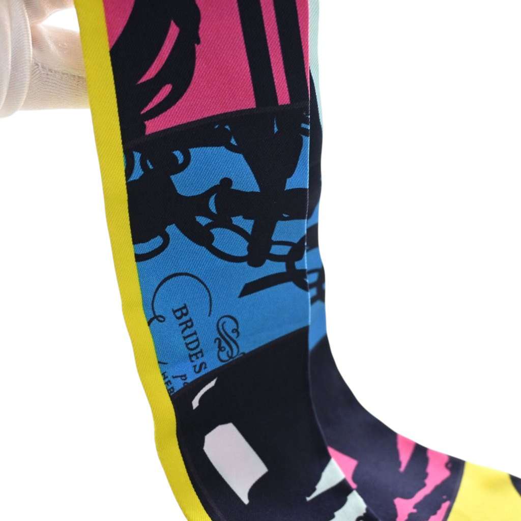 Hermès Soie En Desordre Silk Twilly Scarf Yellow Silk Very good condition - Box View