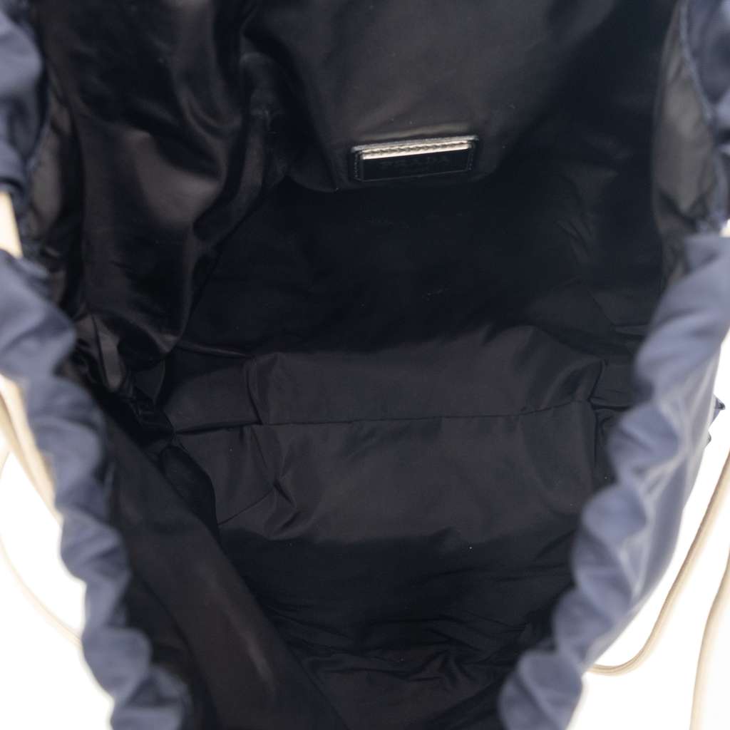 Prada Tessuto Drawstring Backpack Blue Very good condition - Model View