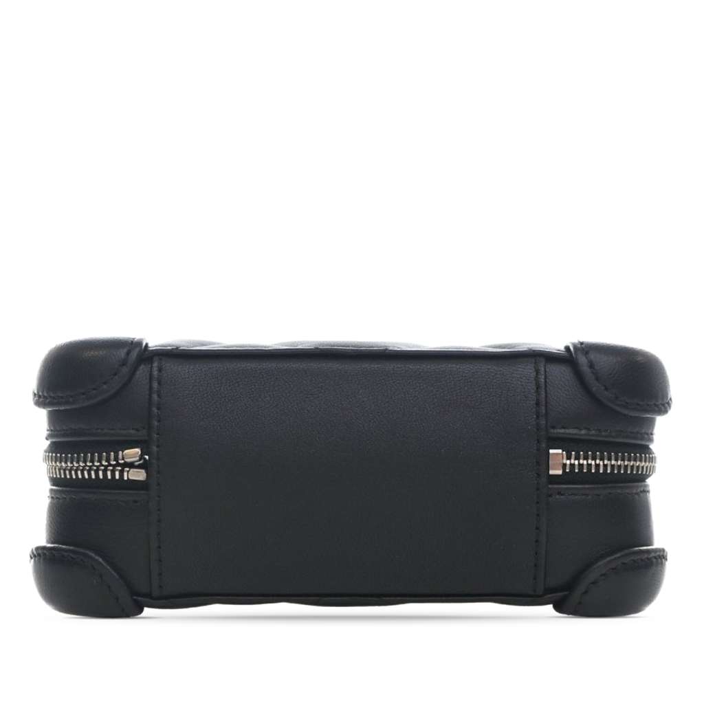 Chanel Mini Quilted Lambskin Covered CC Camera Bag Black Leather Very good condition - Inside View