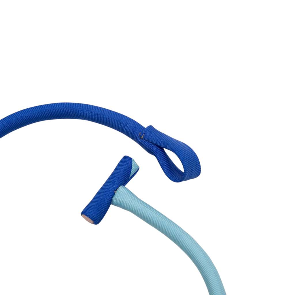 Hermès Silk and Cord Petit H Double Tour Bracelet Blue Silk Never worn - Box View