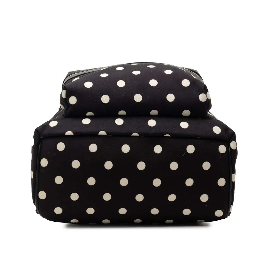 Saint Laurent Canvas Polka Dot City Backpack Black Canvas Very good - Inside View