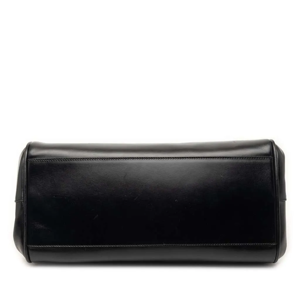 Prada Vitello Cernier Doctors Frame Bag Black Leather Very good - Inside View