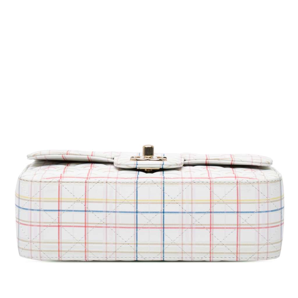 Chanel Mini Rectangular Classic Printed Calfskin Single Flap White Leather Very good condition - Inside View