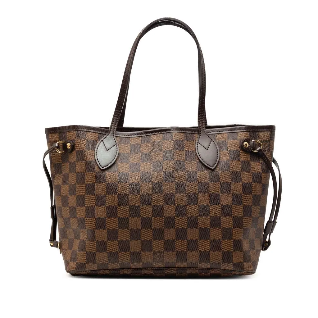 Louis Vuitton Damier Ebene Neverfull PM Brown Very good - Front View