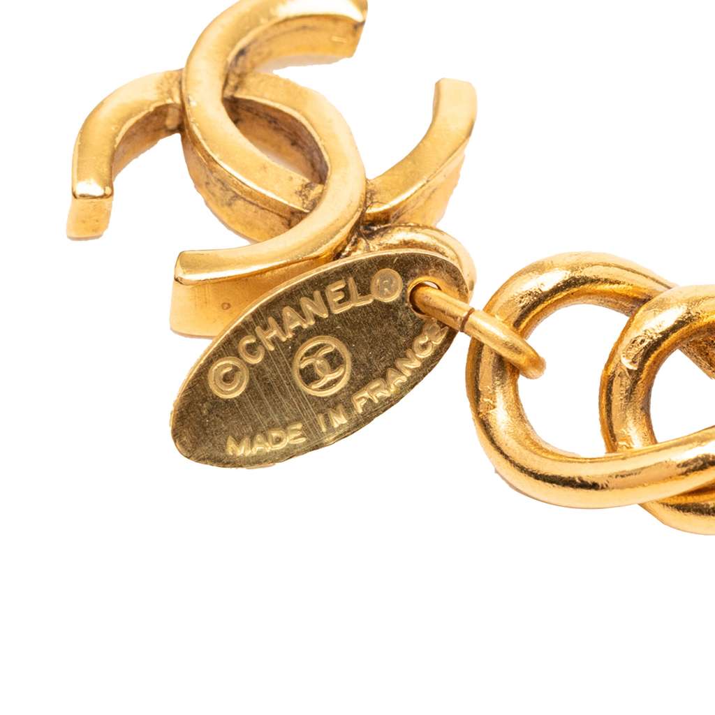 Chanel CC Gold Plated Double Sun Chain Link Belt Gold Metal Very good condition - Back View