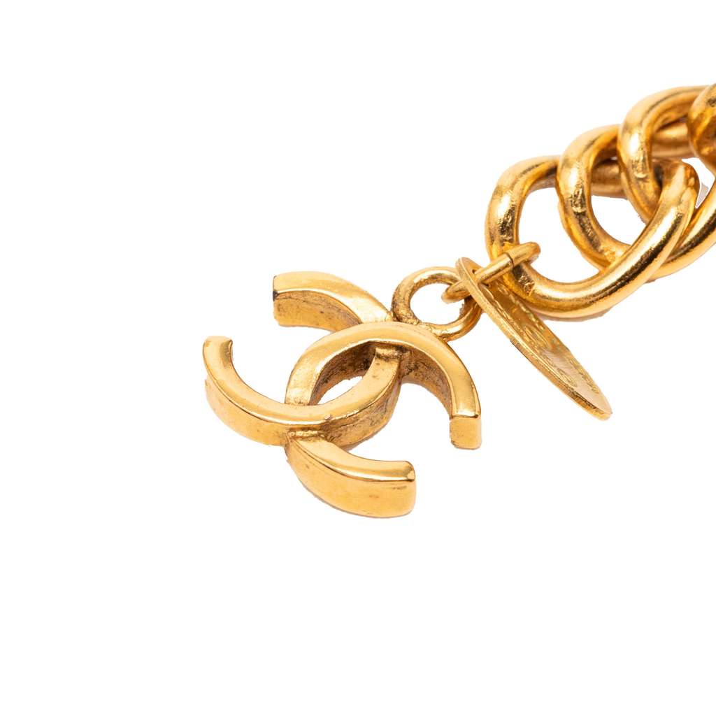 Chanel CC Gold Plated Double Sun Chain Link Belt Gold Metal Very good condition - Inside View