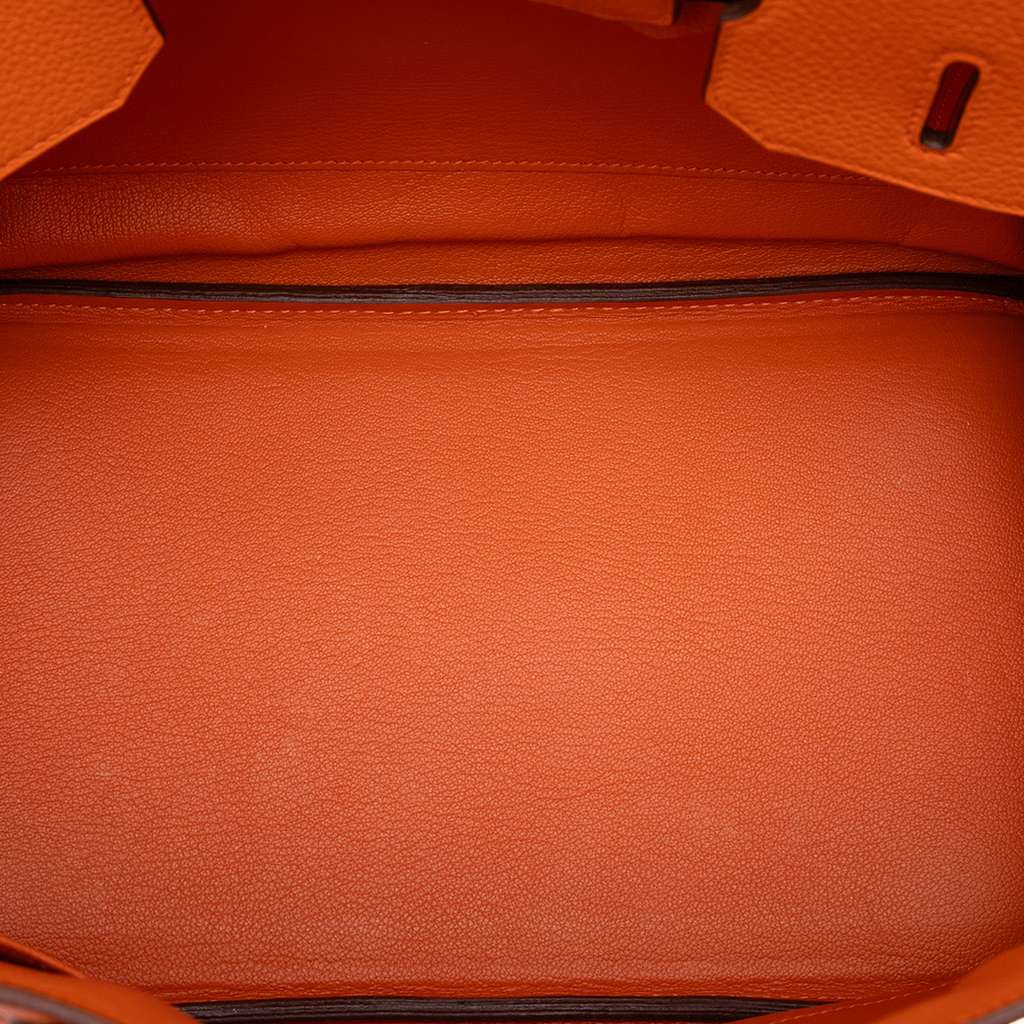 Hermès Clemence Birkin Retourne 35 Orange Leather Very good condition - Model View