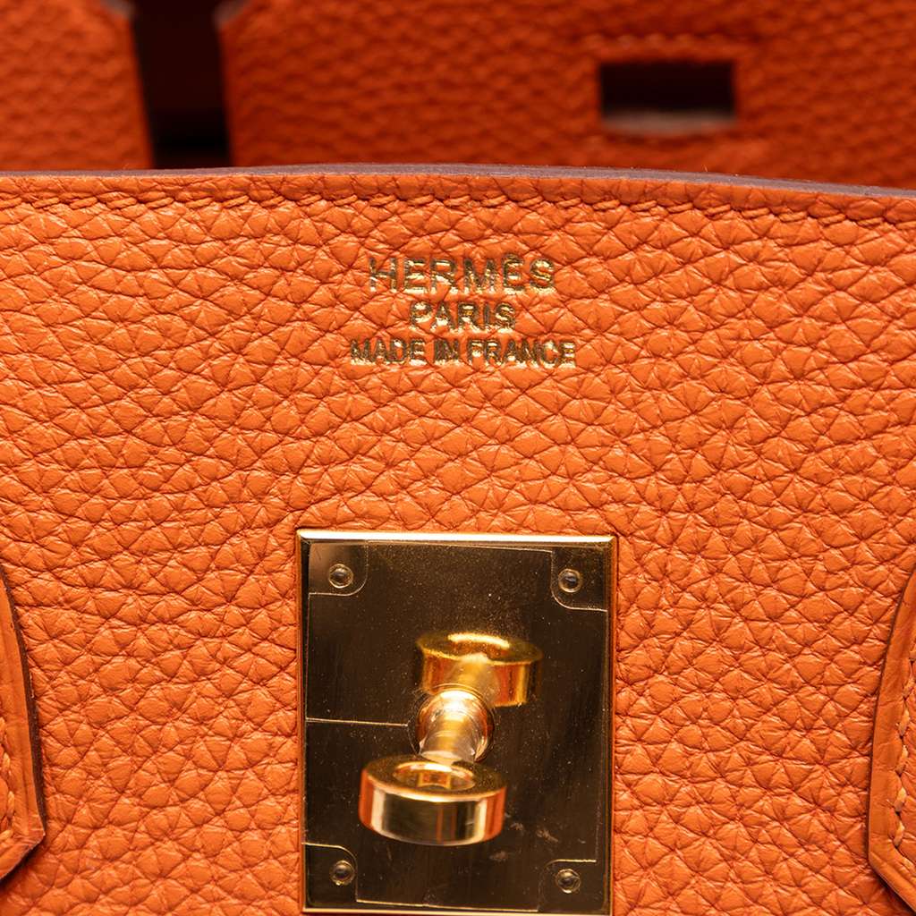 Hermès Togo Birkin Retourne 35 Orange Leather Very good condition - Box View