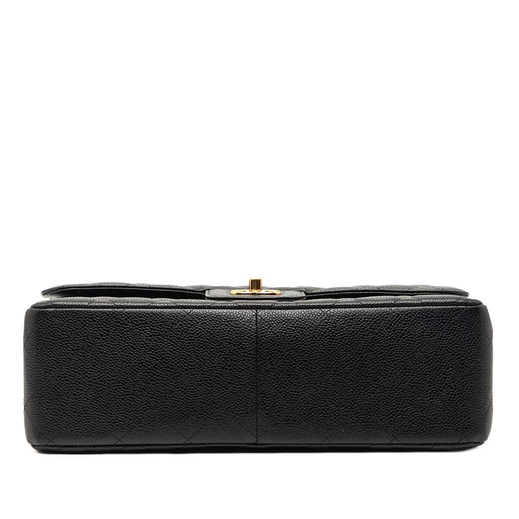 Chanel Jumbo Classic Caviar Double Flap Black Leather Very good condition - Inside View