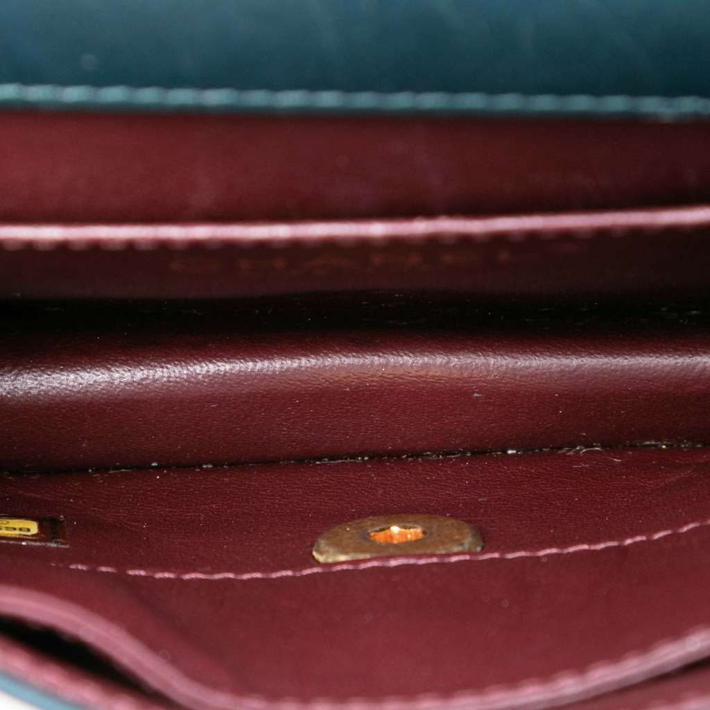 Chanel Mini Quilted Lambskin Crossing Times Flap Blue Leather Very good condition - Model View