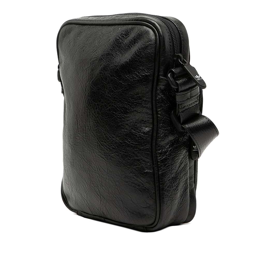 Balenciaga Adidas Small Lambskin Messenger Bag Black Leather Very good condition - Back View