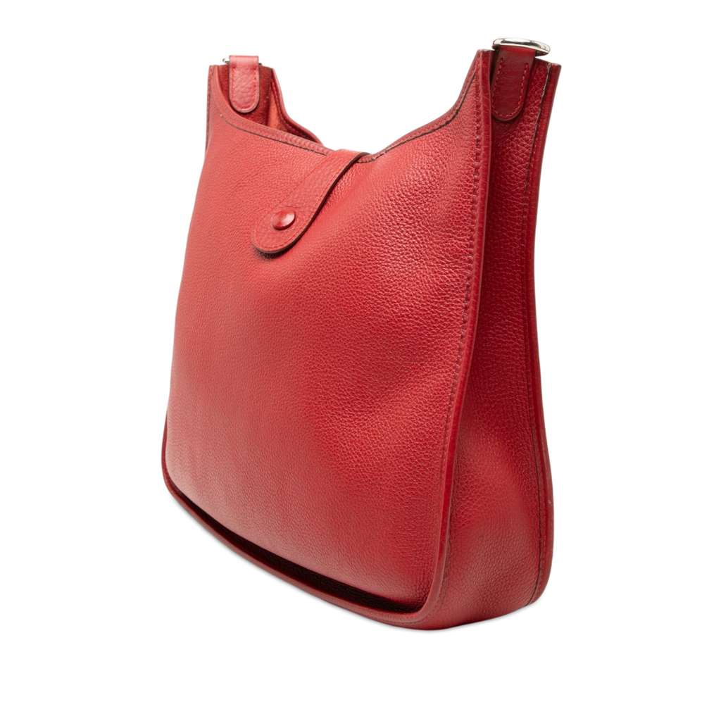 Hermès Clemence Evelyne I GM Red Leather Very good condition - Back View
