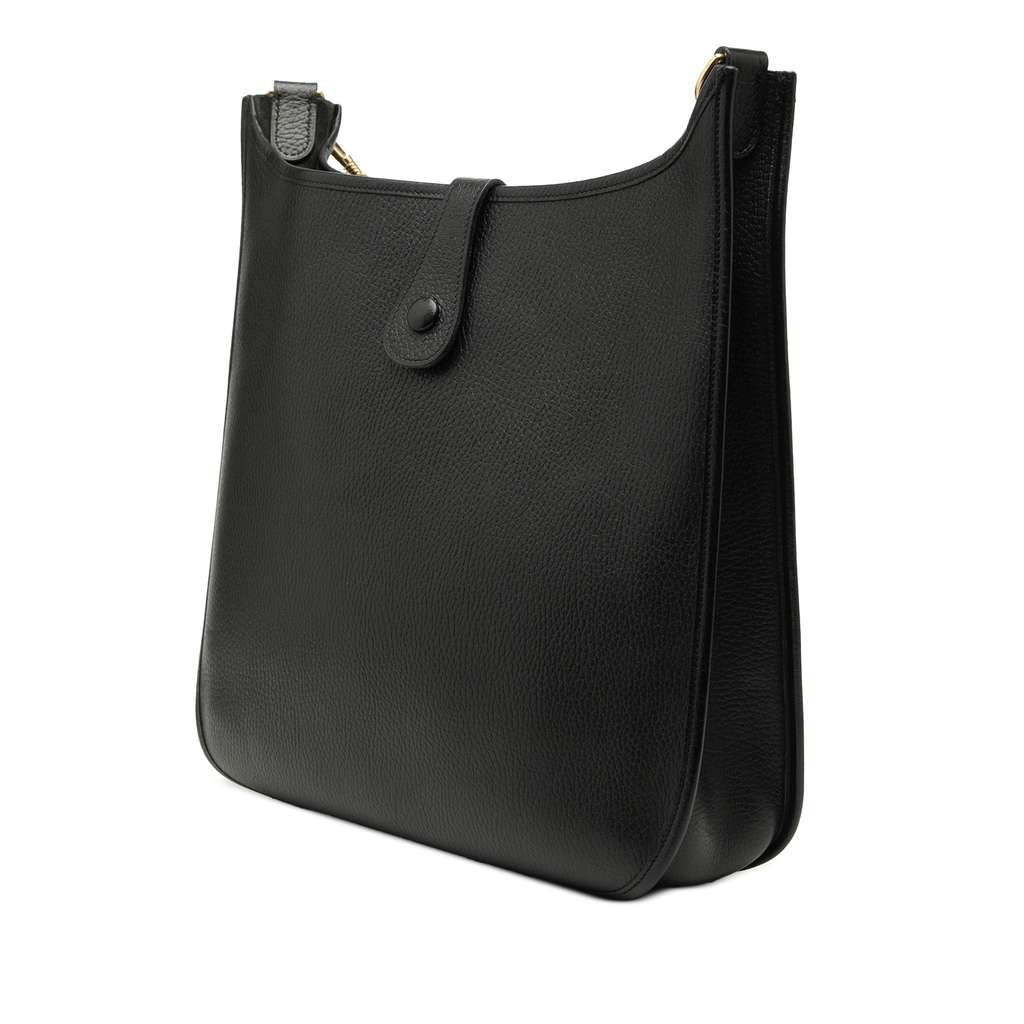 Hermès Clemence Evelyne I GM Grey Leather Very good condition - Back View