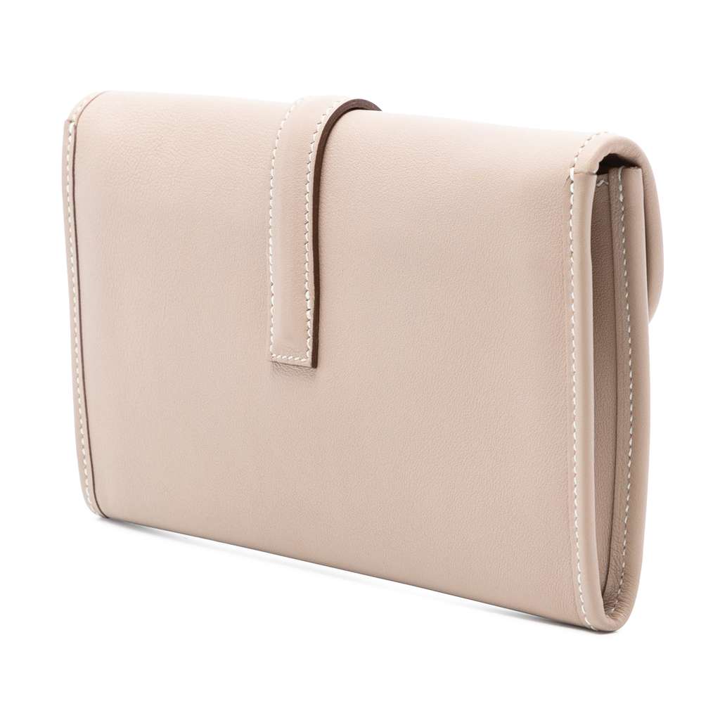 Hermès Swift Jige Duo Wallet Pink Leather Very good condition - Back View