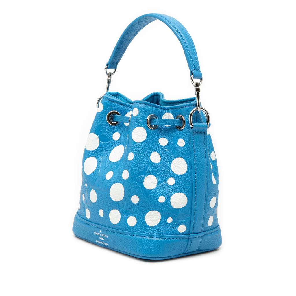 Louis Vuitton Yayoi Kusama Monogram Giant Empreinte Infinity Dots Nano Noe Blue Leather Very good condition - Back View