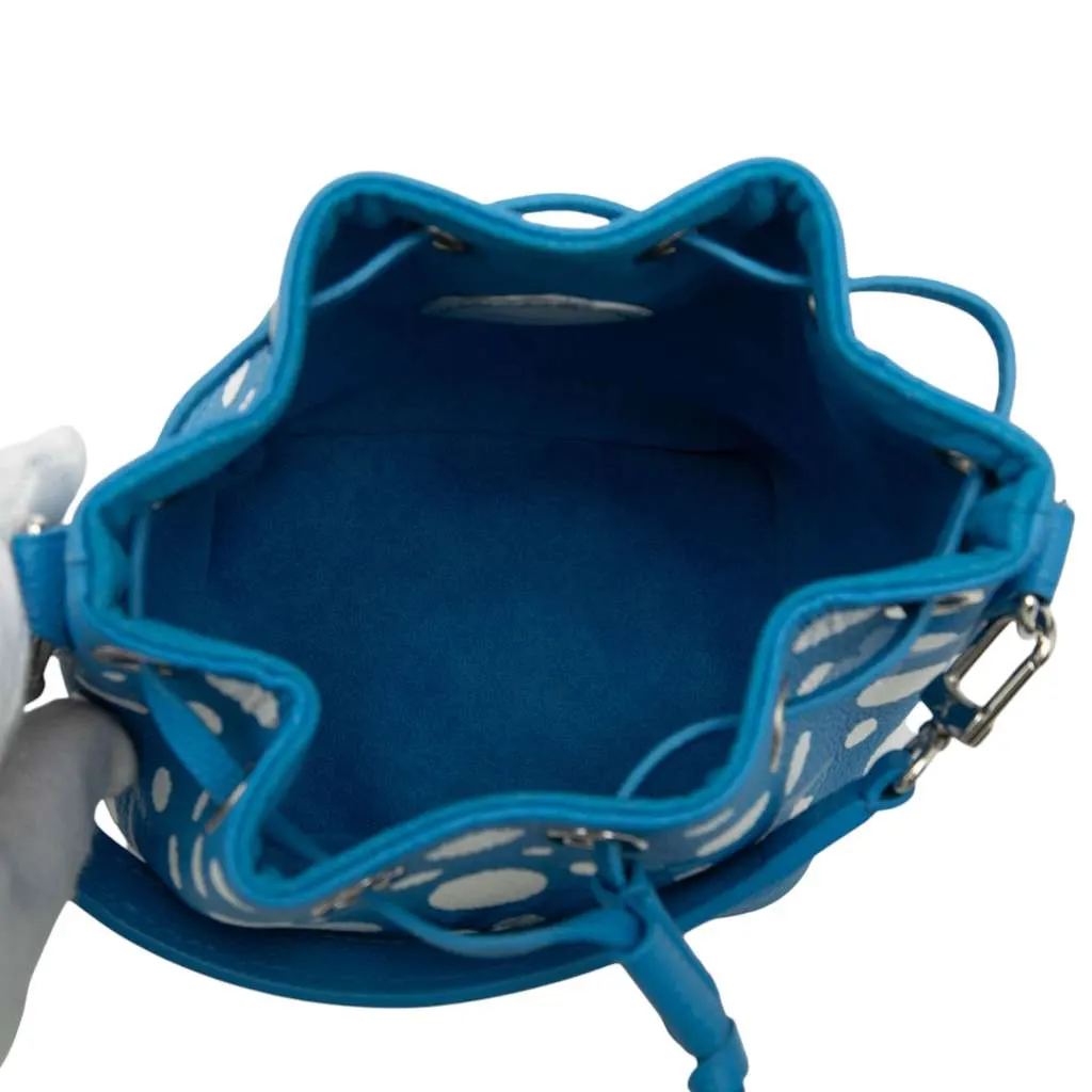 Louis Vuitton Yayoi Kusama Monogram Giant Empreinte Infinity Dots Nano Noe Blue Leather Very good - Model View