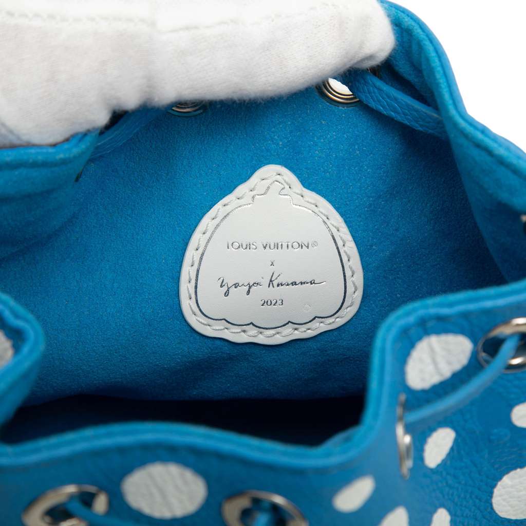 Louis Vuitton Yayoi Kusama Monogram Giant Empreinte Infinity Dots Nano Noe Blue Leather Very good condition - Box View