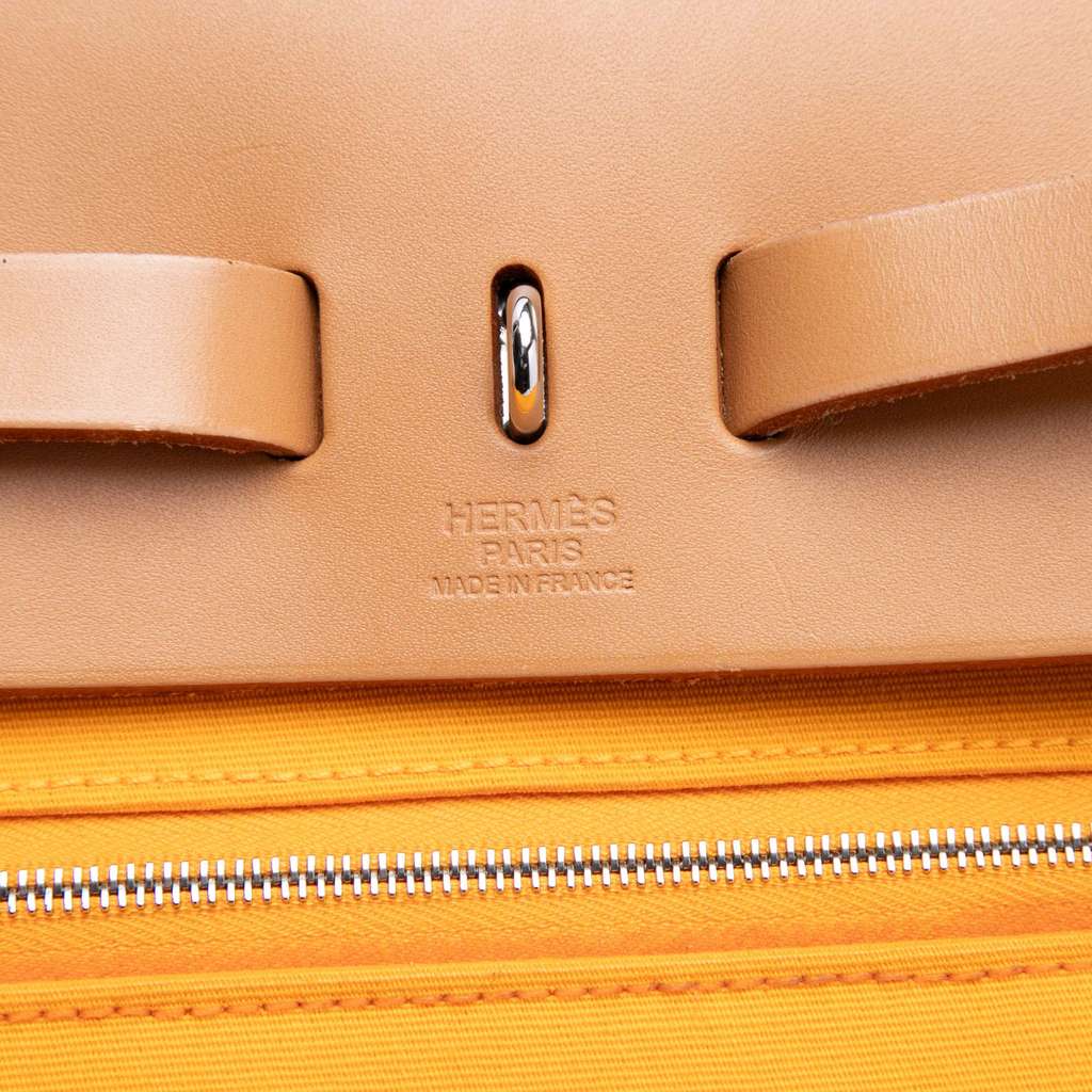Hermès Toile Herbag Zip 31 Orange Canvas Never worn - Box View
