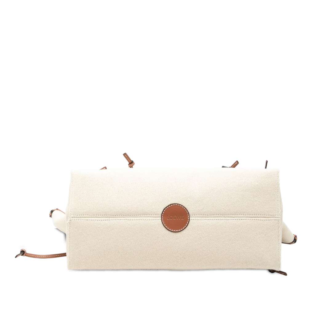 Loewe Small Canvas Cushion Tote Brown Canvas Very good condition - Inside View