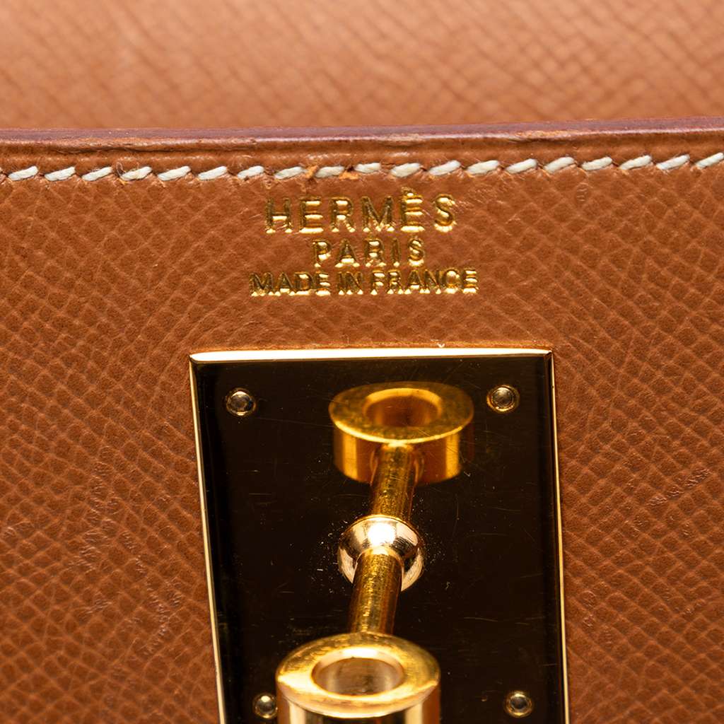 Hermès Courchevel Kelly Sellier 32 Brown Leather Very good condition - Box View