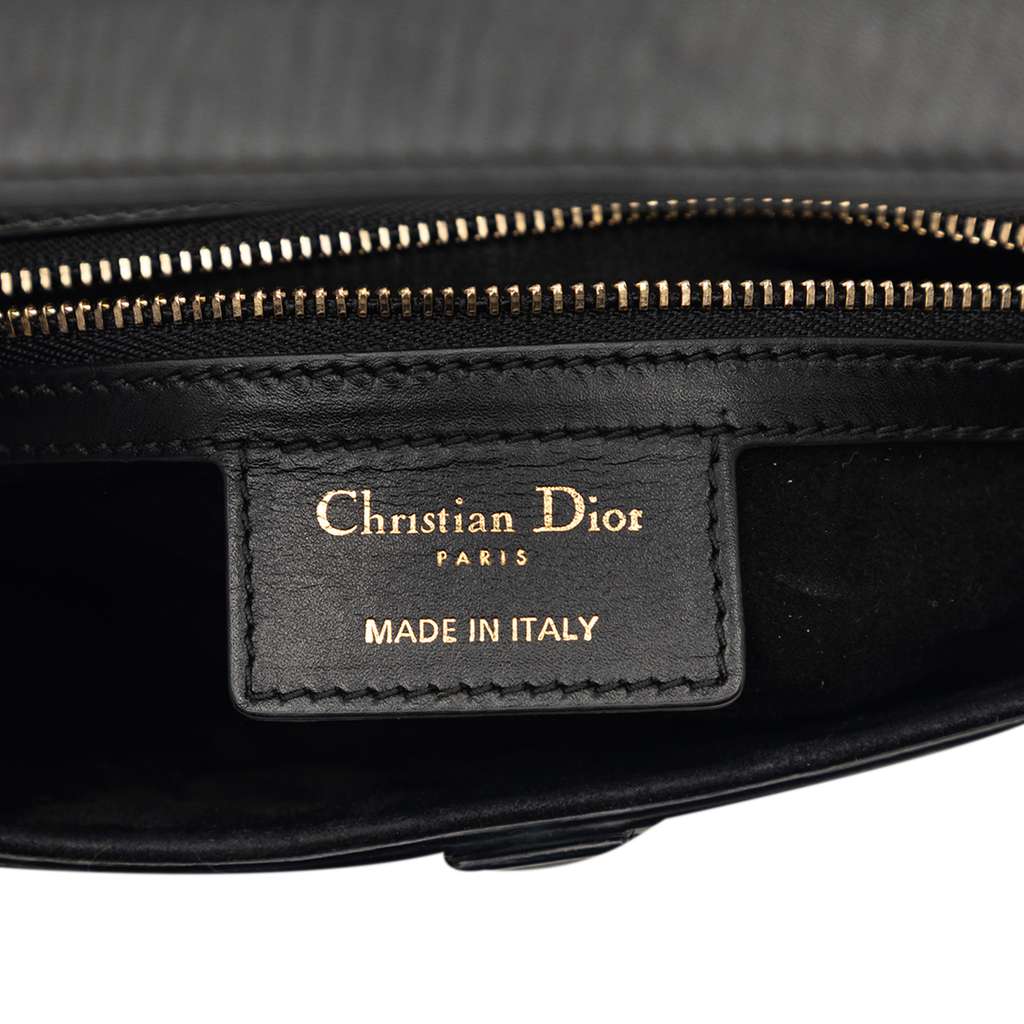 Dior Smooth Calfskin Saddle Bag Black Leather Very good condition - Box View