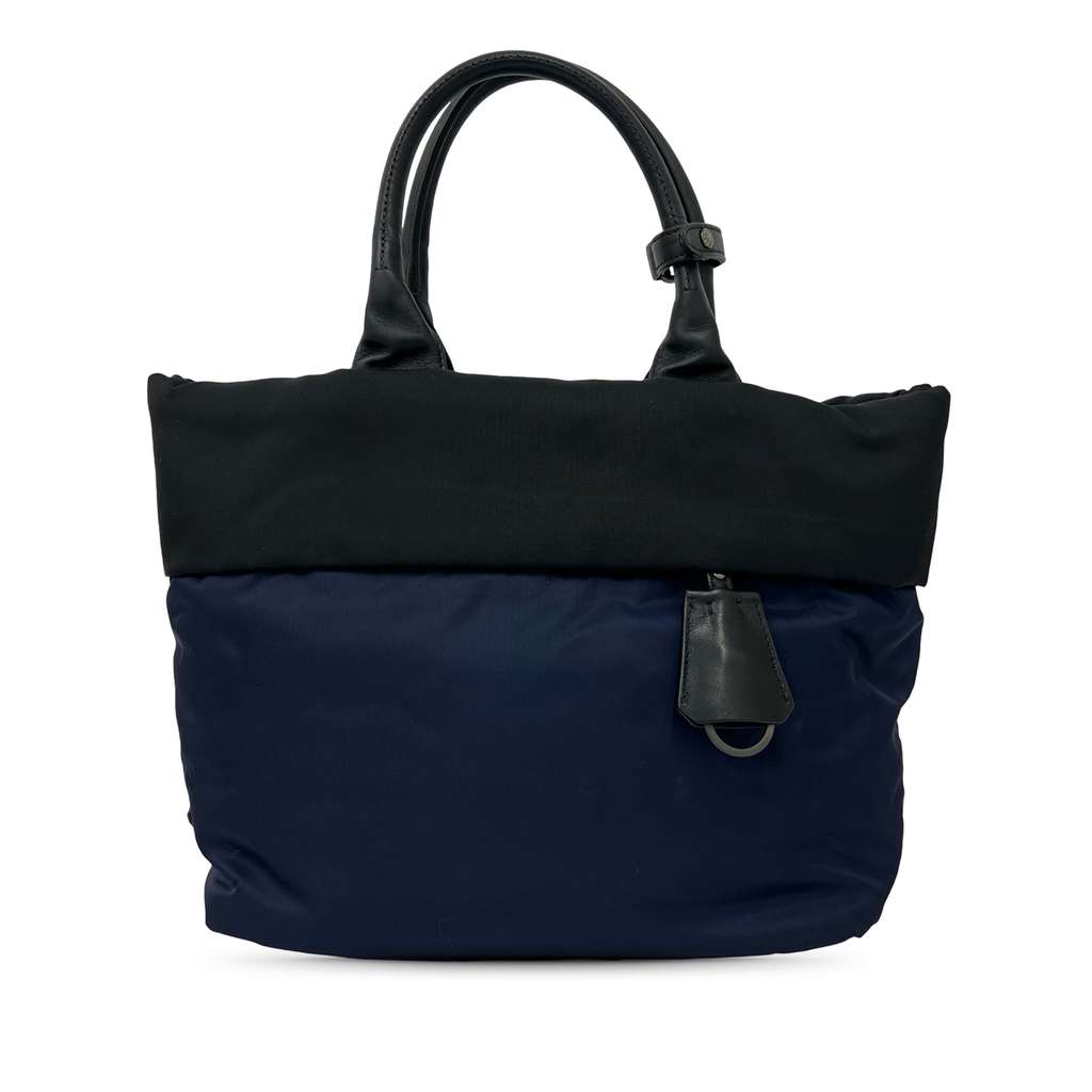 Prada Tessuto Reversible Satchel Blue Very good condition - Back View