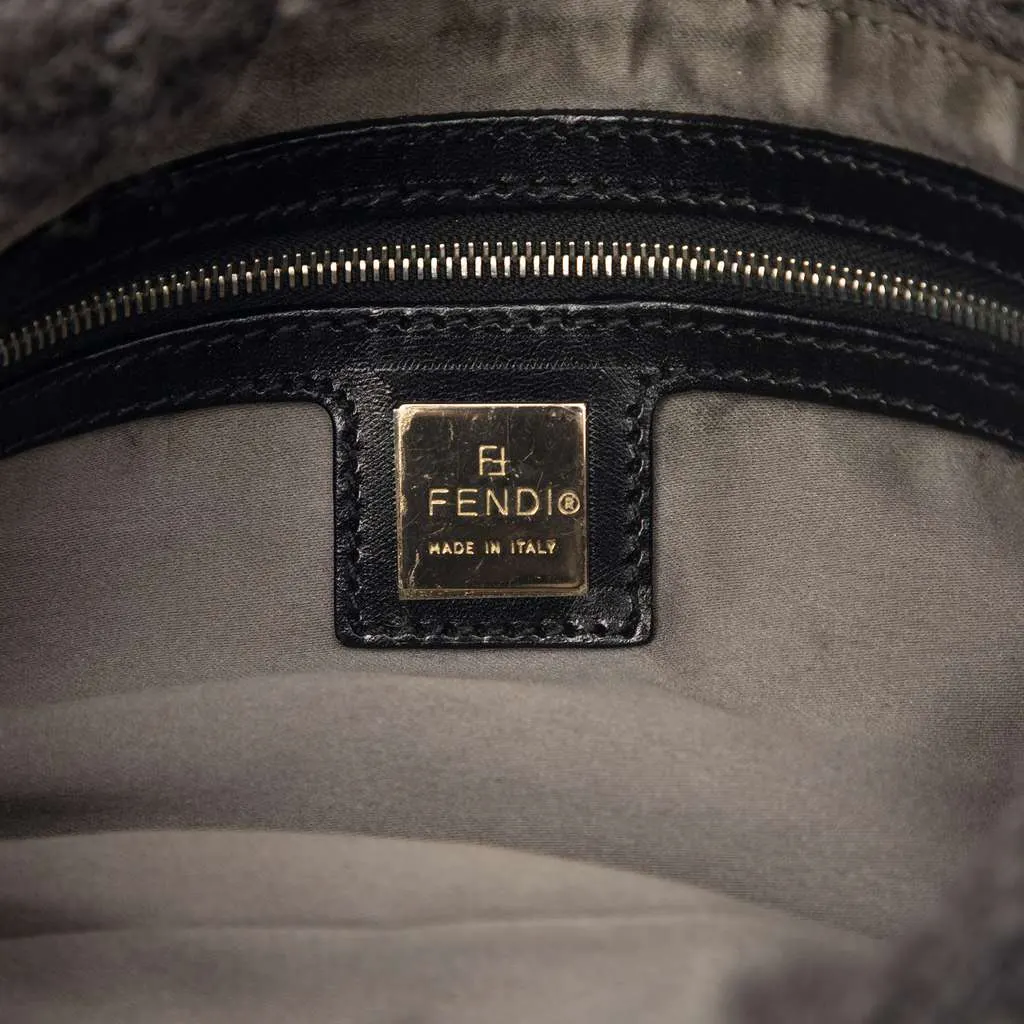 Fendi Knit Wool Mamma Baguette Grey Wool Very good - Box View