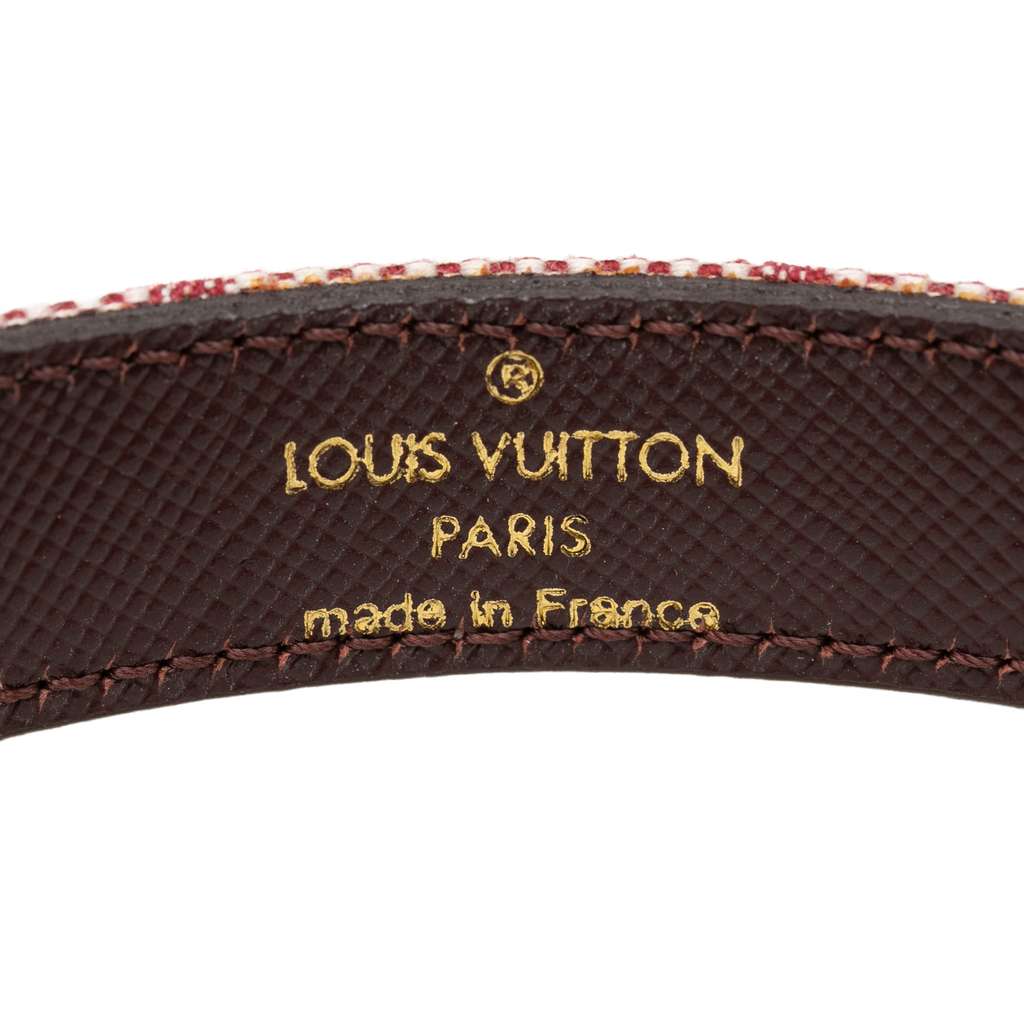 Louis Vuitton Monogram Mini Lin Wish Bracelet Red Canvas Never worn - Model View