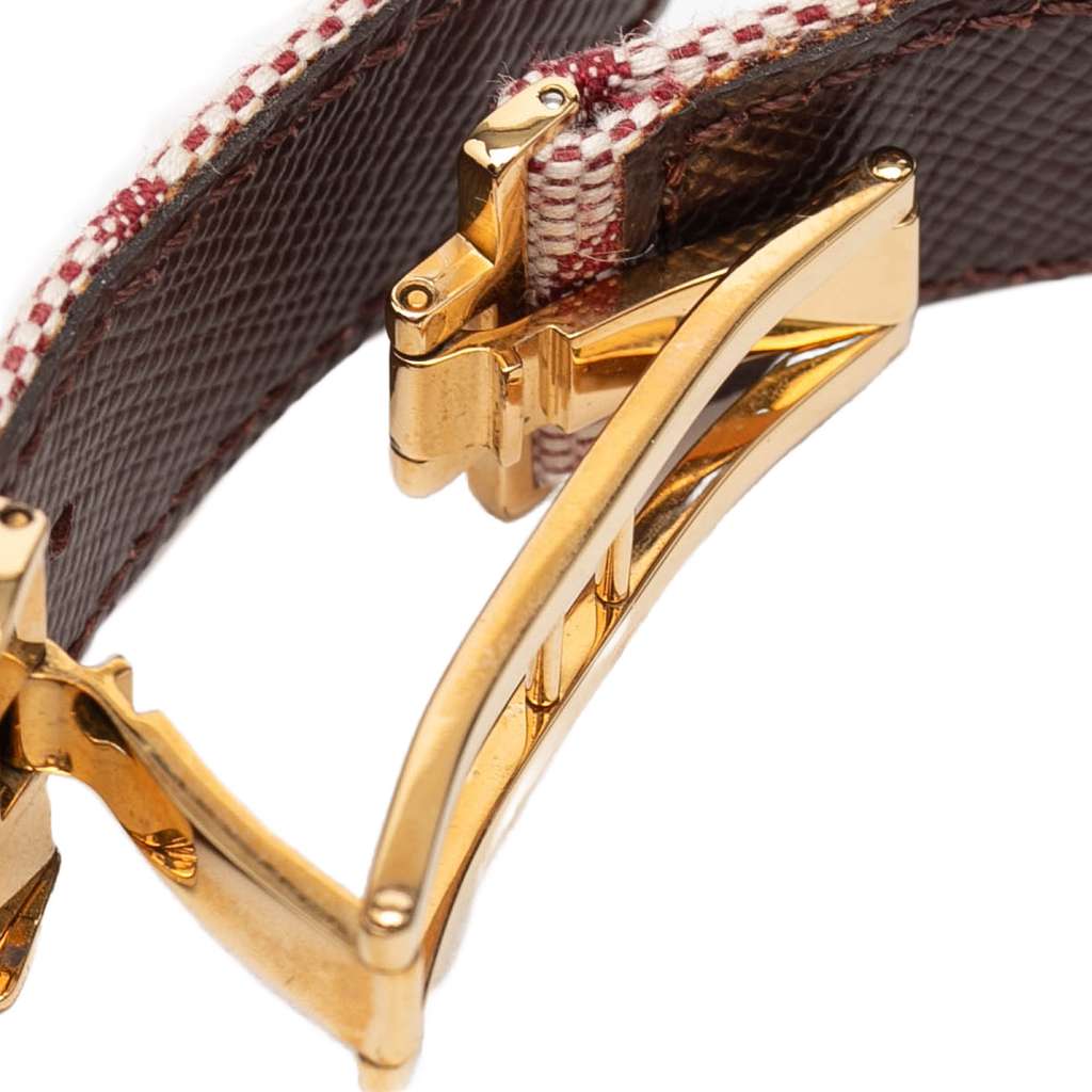 Louis Vuitton Monogram Mini Lin Wish Bracelet Red Canvas Never worn - Box View