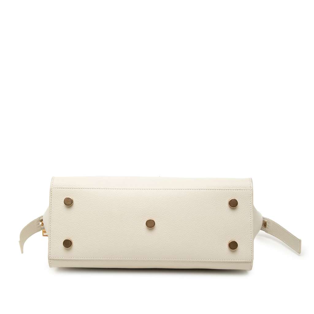 Saint Laurent Baby Leather Monogram Downtown Cabas Satchel White Leather Never worn - Inside View