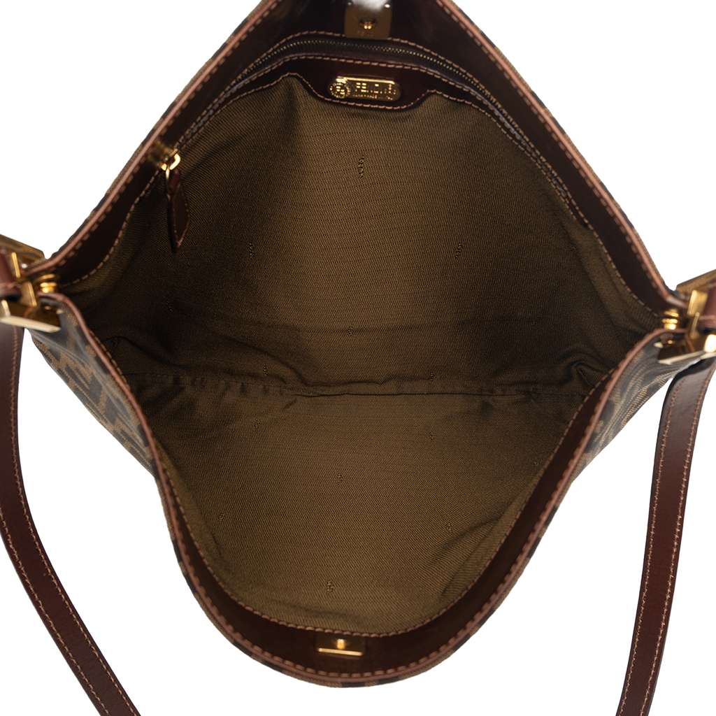 Fendi Zucca Canvas Crossbody Brown Canvas Never worn - Model View