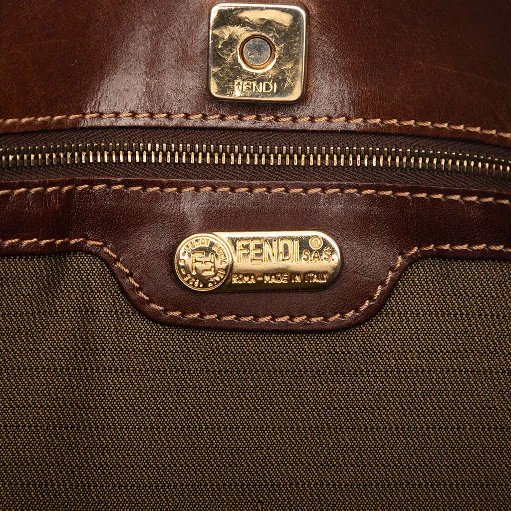 Fendi Zucca Canvas Crossbody Brown Canvas Never worn - Box View