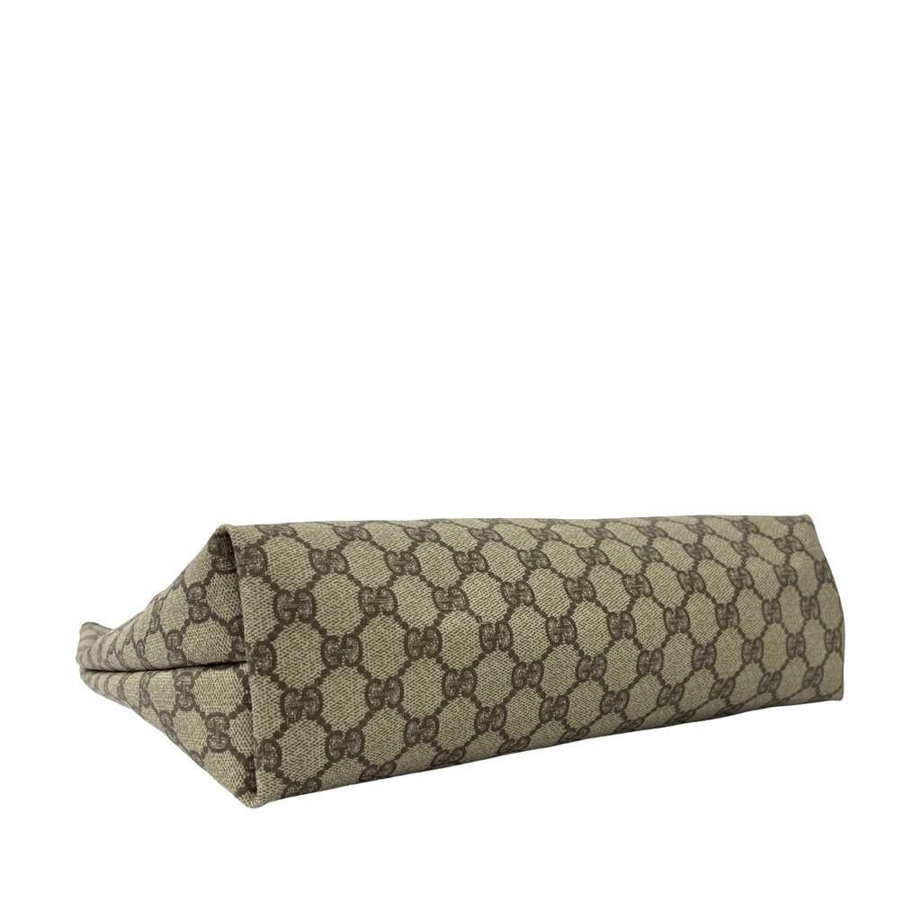Gucci GG Supreme Web Tote Beige Canvas Never worn - Inside View