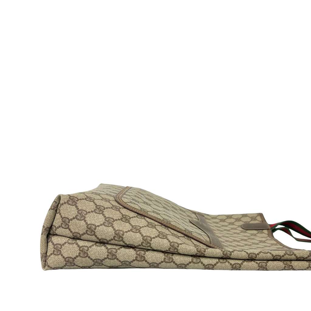 Gucci GG Supreme Web Tote Beige Canvas Never worn - Box View