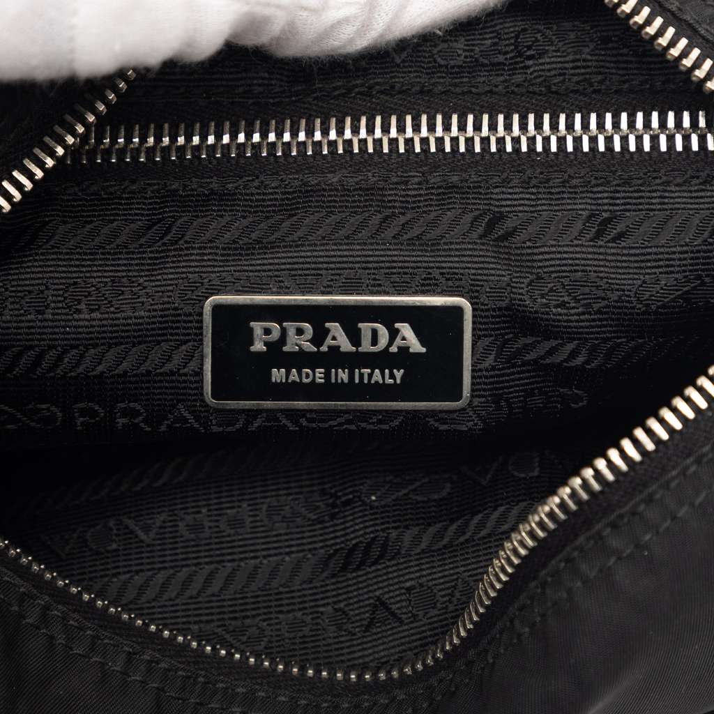 Prada Tessuto Zip Buckle Messenger Bag Black Never worn - Box View