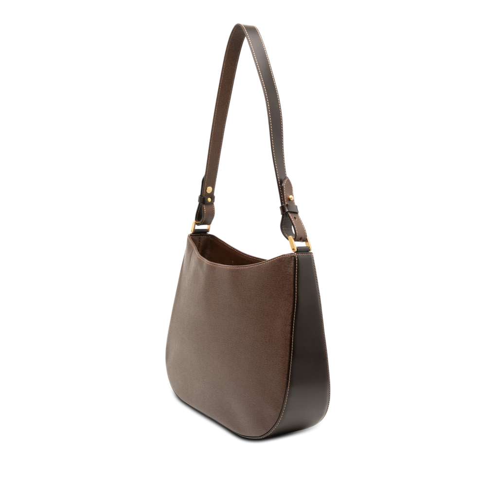 Burberry Leather Shoulder Bag Brown Leather Never worn - Back View