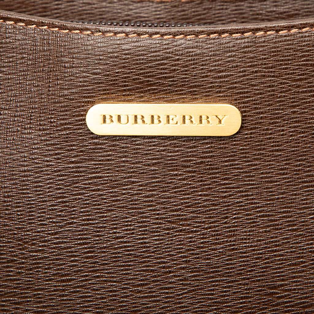 Burberry Leather Shoulder Bag Brown Leather Never worn - Box View