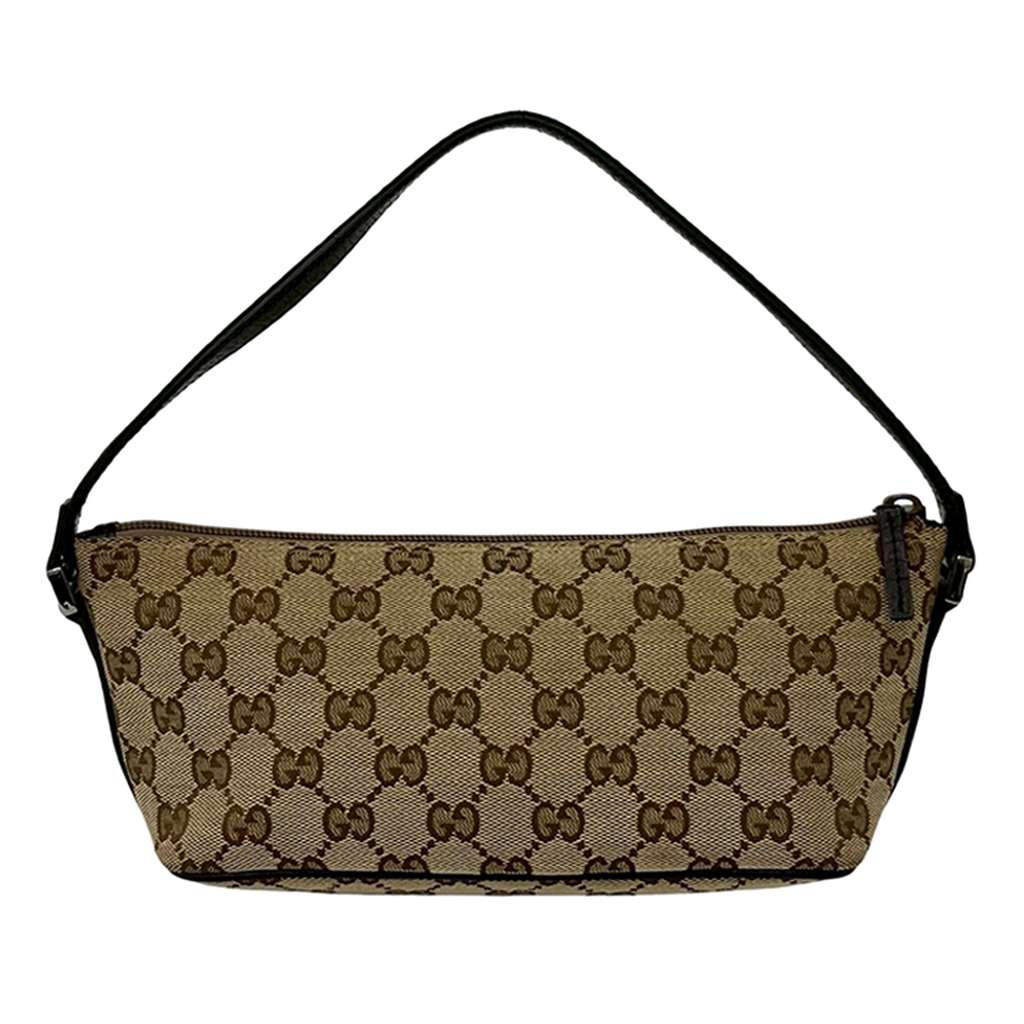 Gucci GG Canvas Web Boat Beige Canvas Very good condition - Back View