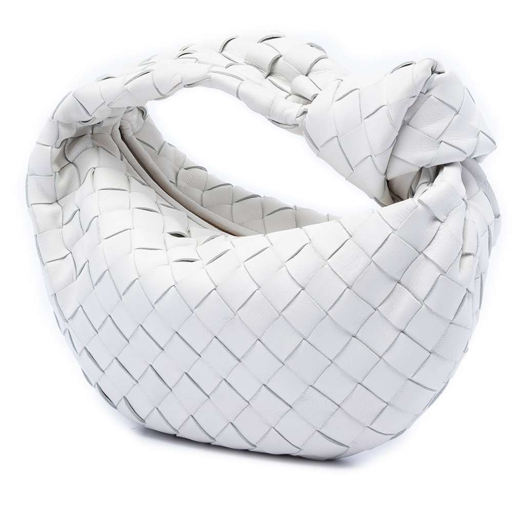 Bottega Veneta Mini Nappa Intrecciato Jodie White Leather Very good condition - Back View