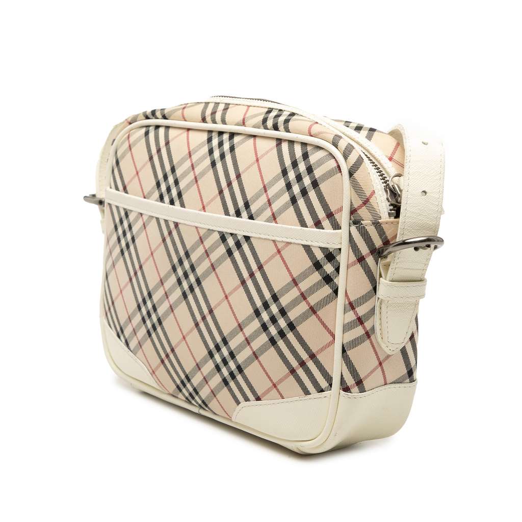 Burberry Nova Check Canvas Crossbody Beige Canvas Very good condition - Back View