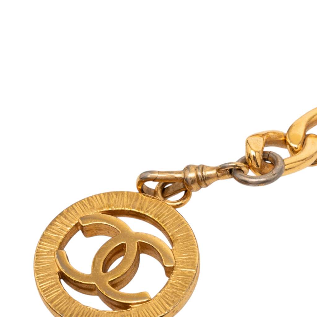 Chanel CC Gold Plated Chain Link Station Belt Gold Metal Never worn - Inside View