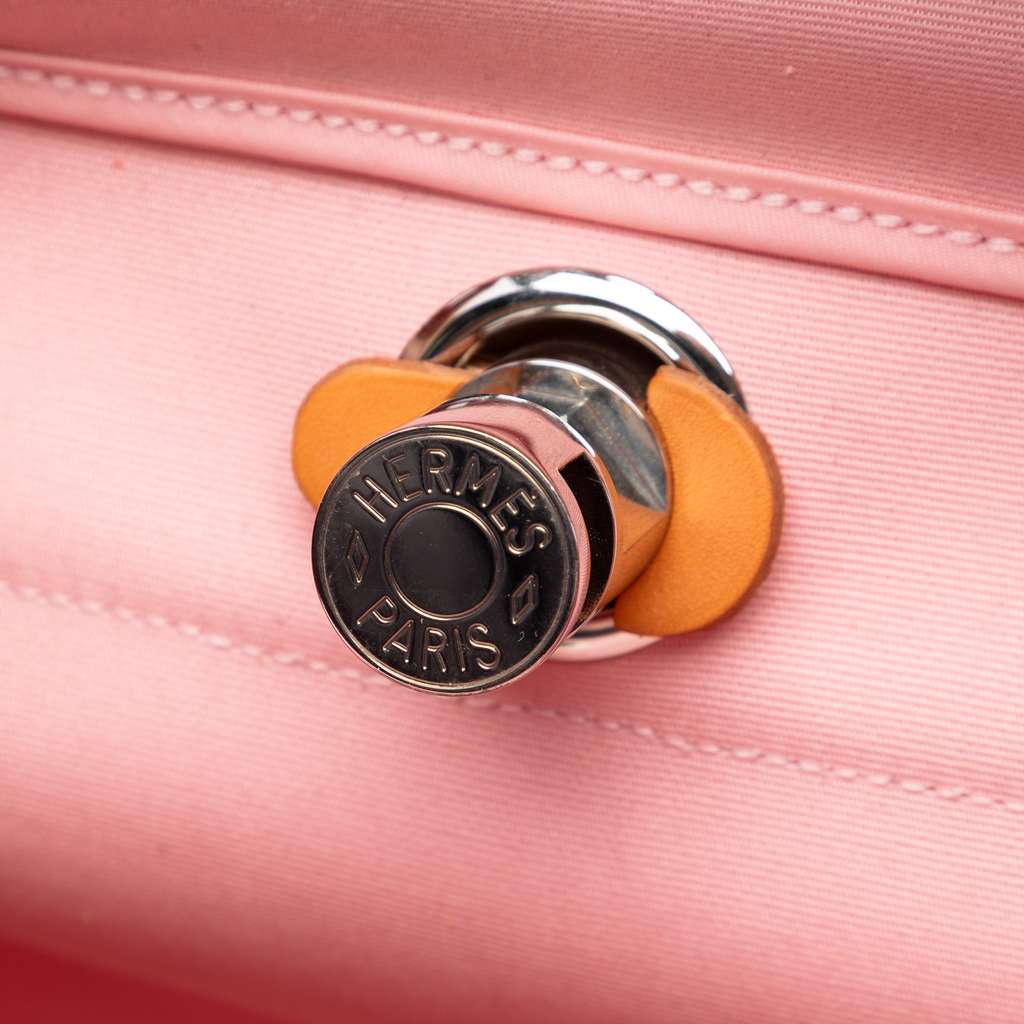 Hermès Herbag Zip Toile 39 Pink Canvas Very good condition - Box View