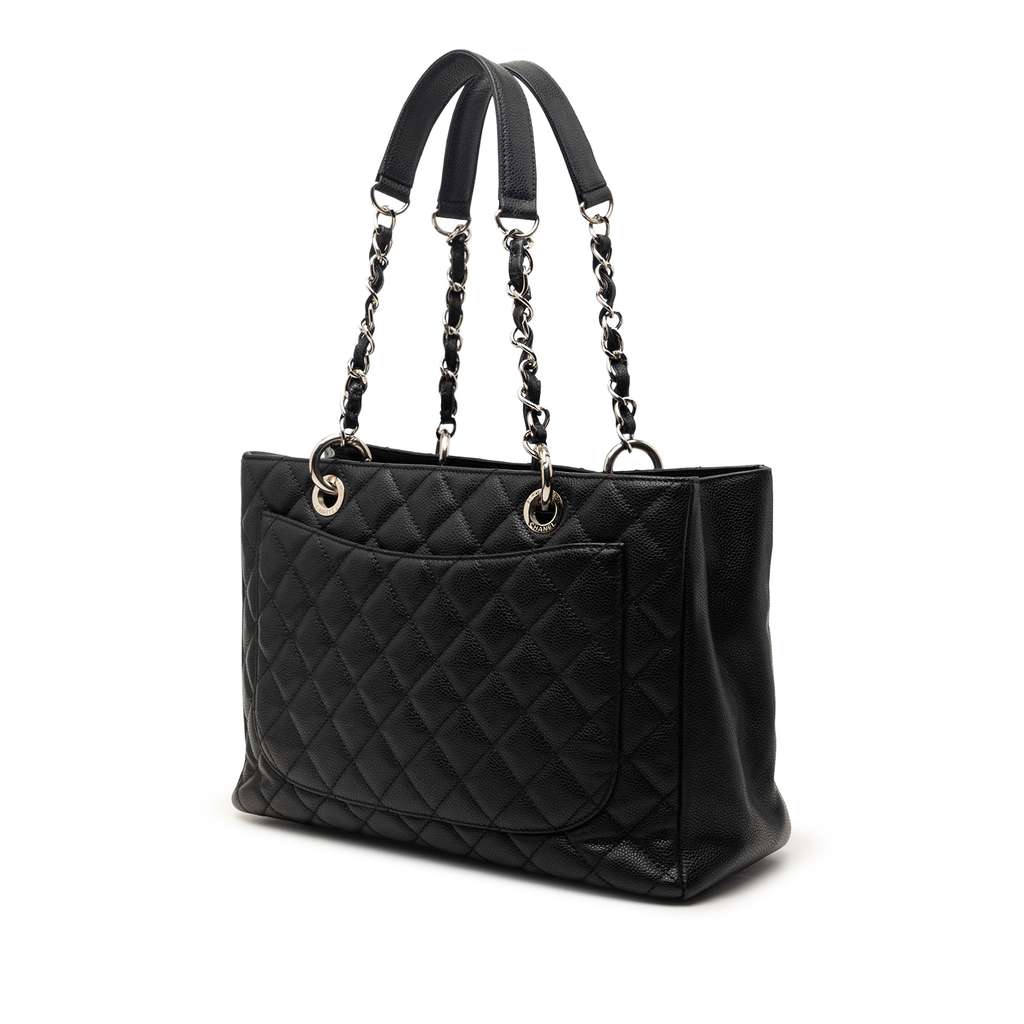 Chanel Caviar Grand Shopping Tote Black Leather Never worn - Back View