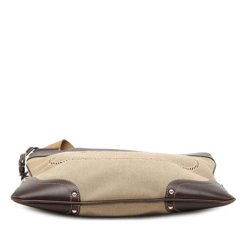 Prada Canvas Canapa Logo Crossbody Beige Canvas Never worn - Inside View