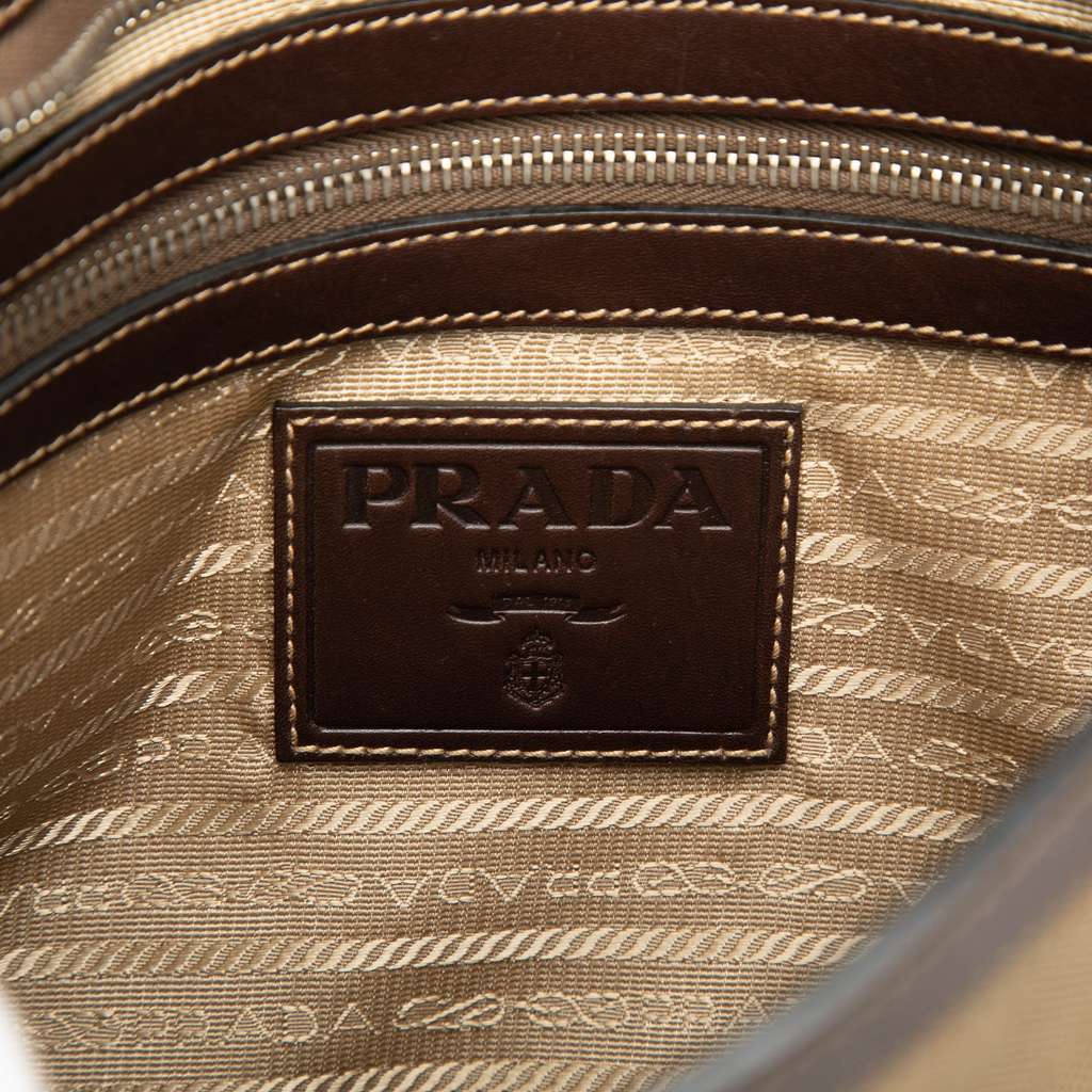 Prada Canvas Canapa Logo Crossbody Beige Canvas Never worn - Box View