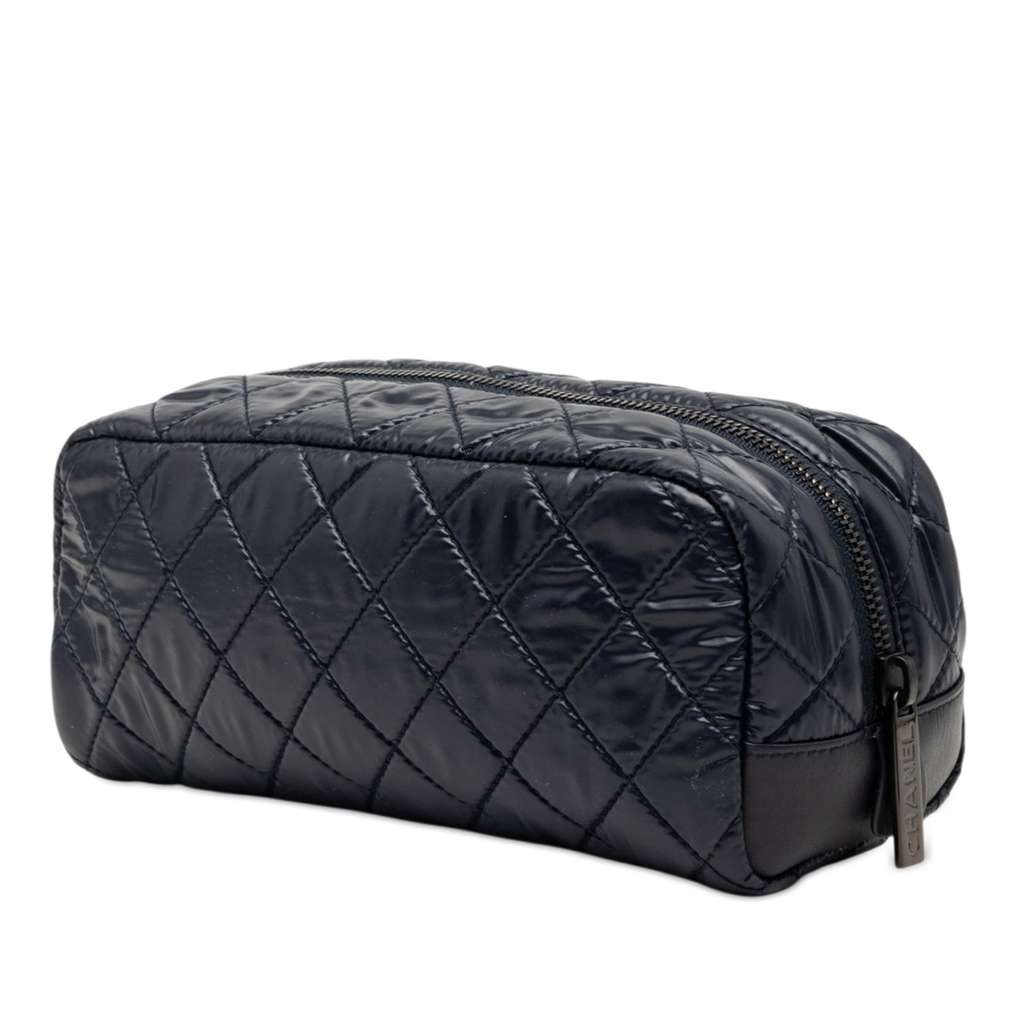 Chanel Quilted Nylon Coco Cocoon Pouch Blue Never worn - Back View