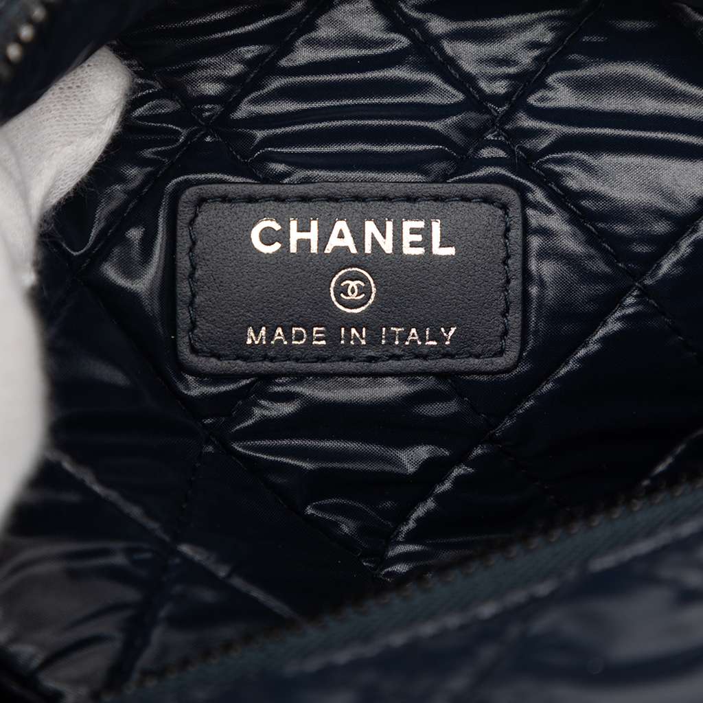 Chanel Quilted Nylon Coco Cocoon Pouch Blue Never worn - Box View