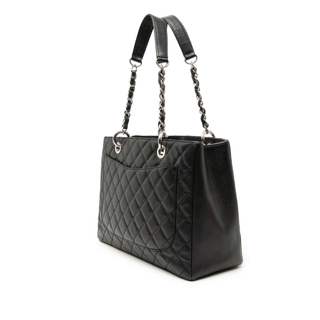 Chanel Caviar Grand Shopping Tote Black Leather Never worn - Back View
